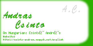 andras csinto business card